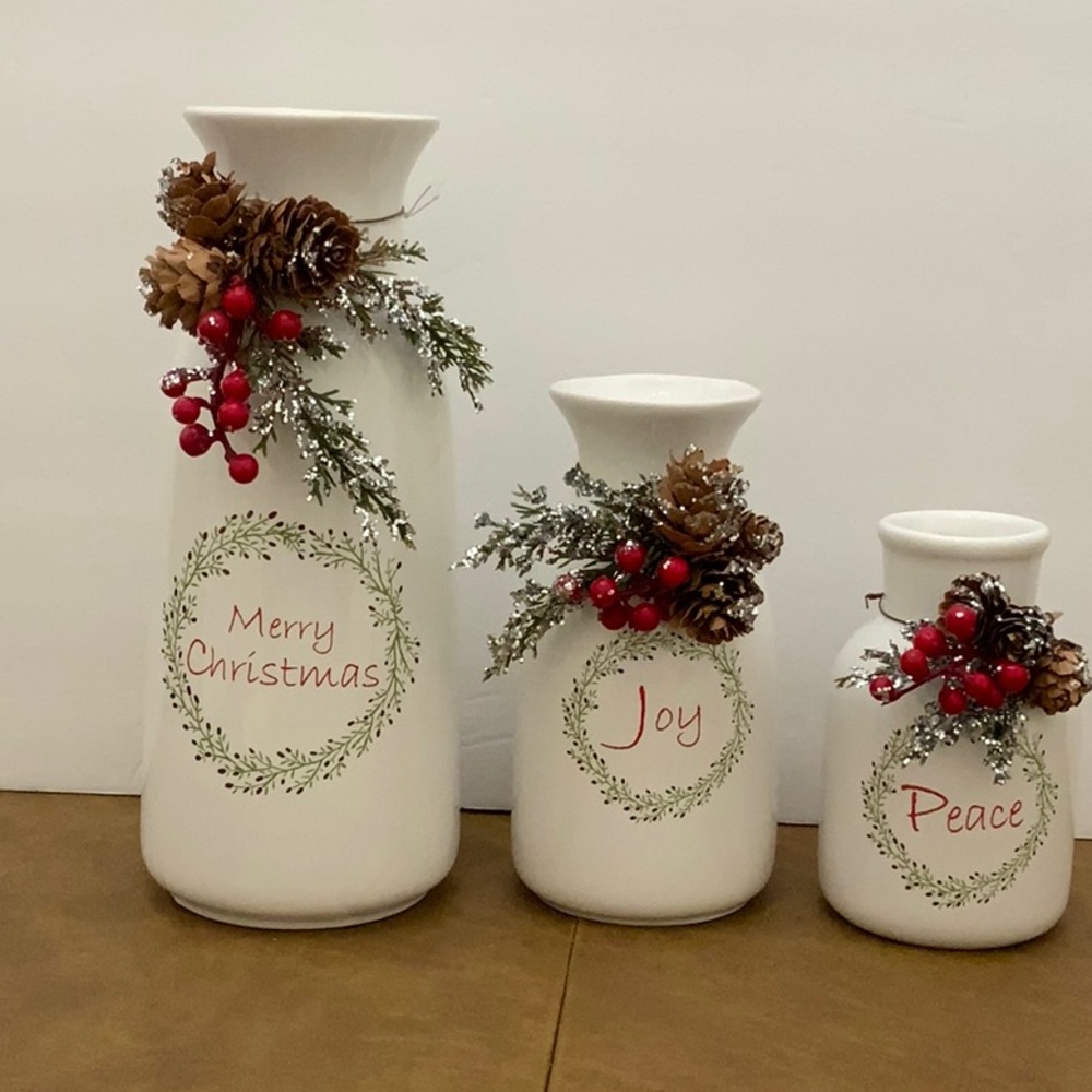 Christmas Vase 3-Piece